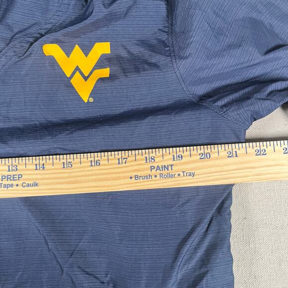 Nike Team issue University of West Virginia 1/4 Zip Hoodie Mens Size Medium Blue - Picture 3 of 7